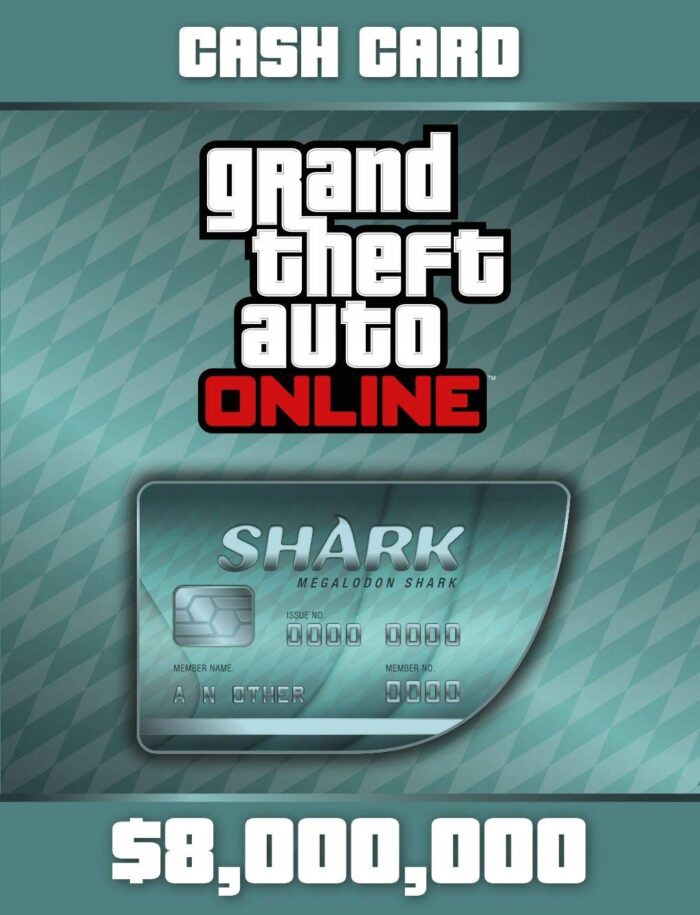 GTA V ONLINE MEGALODON SHARK CASH CARD 8000000 - LlavesDeJuego